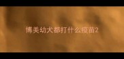 博美幼犬都打什么疫苗