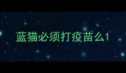 蓝猫必须打疫苗么