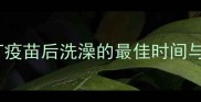 夏季狗狗打疫苗后洗澡的最佳时间与注意事项
