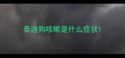 泰迪狗咳嗽是什么症状