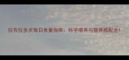拉布拉多犬每日食量指南科学喂养与营养搭配全