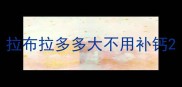 拉布拉多多大不用补钙