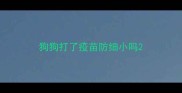 狗狗打了疫苗防细小吗