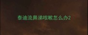 泰迪流鼻涕咳嗽怎么办