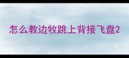怎么教边牧跳上背接飞盘