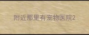 附近那里有宠物医院