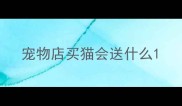 宠物店买猫会送什么