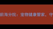瑞鹏宠物医院前海分院宠物健康管家守护毛孩365天
