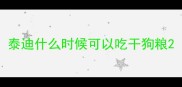 泰迪什么时候可以吃干狗粮