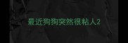 最近狗狗突然很粘人