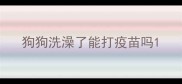狗狗洗澡了能打疫苗吗