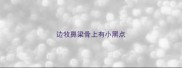 边牧鼻梁骨上有小黑点