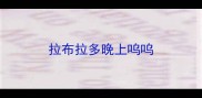 拉布拉多晚上呜呜