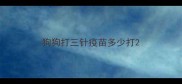 狗狗打三针疫苗多少打
