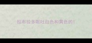 拉布拉多呕吐白色和黄色的
