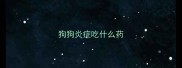 狗狗炎症吃什么药