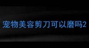 宠物美容剪刀可以磨吗