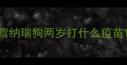 雪纳瑞狗两岁打什么疫苗