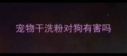 宠物干洗粉对狗有害吗