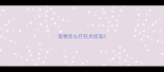 宠物怎么打狂犬疫苗