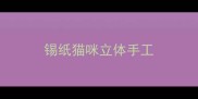 锡纸猫咪立体手工