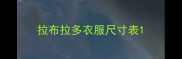 拉布拉多衣服尺寸表
